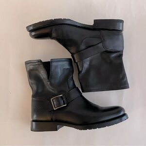 Frye Black Leather Ankle Bootie